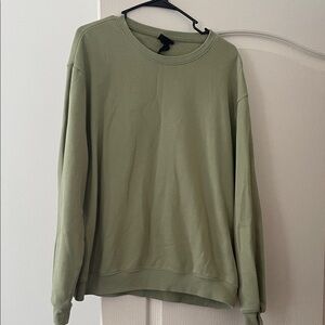 H&M Olive Crewneck Sweater for Men